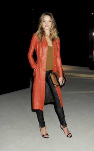 Rosie Huntington at the London Fashion Week 